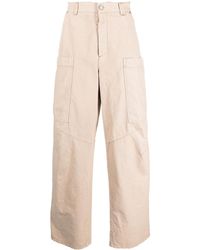 Palm Angels - Wide-Leg Cotton Cargo Trousers - Lyst