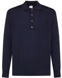 Eleventy - Cotton And Cashmere Blend Polo Shirt - Lyst