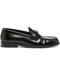 Versace - Medusa-chain Leather Loafers - Lyst