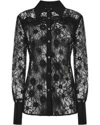 Pinko - Tulle And Lace Shirt - Lyst