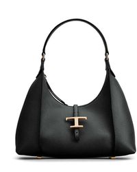 Tod's - T Timeless Small Leather Hobo Bag - Lyst