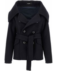 DSquared² - Peacoat Robe Coat - Lyst