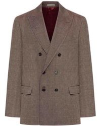 Brunello Cucinelli - Double-Breasted Tailored Jacket - Lyst