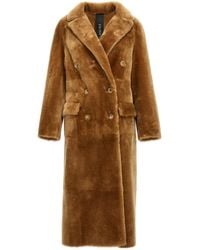 Blancha - Merino Straight Long Fur Coat - Lyst