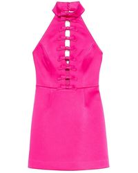 Rebecca Vallance - 'Saskia' Short Dress With Halter Neckline - Lyst