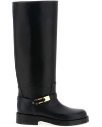 Elisabetta Franchi - Logo Strap Boots - Lyst