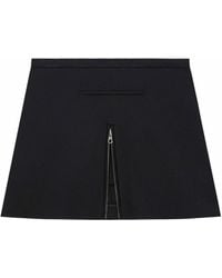 Courreges - Tailored Zip-Detail Twill Miniskirt - Lyst