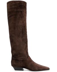 KHAITE - Marfa Suede Leather Boots - Lyst
