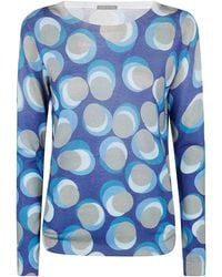 In bed with You - Printed Boat Neck Sweater - Lyst