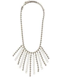 Alessandra Rich - Crystal And Chain Necklace With Bangs - Lyst