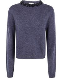 Semicouture - Denny Short Sleeves Round Neck Sweater - Lyst
