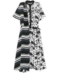 Sacai - Floral-Print Midi Dress - Lyst