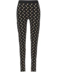 Marine Serre - Crescent Moon-Print Leggings - Lyst