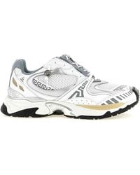 Versace - Icaro Mesh And Leather Fabric Sneakers - Lyst
