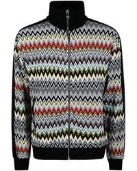 Missoni - Cotton Zip Sweater - Lyst