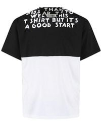 MM6 by Maison Martin Margiela - Tshirt Two -Tone Logo - Lyst