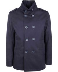 Herno - 'Military Short Peacoat' Coat - Lyst