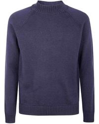 Zanone - Crew-Neck Sweater With Raglan Sleeves - Lyst