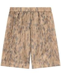 Ganni - Printed Flyweight Nylon Boy Shorts - Lyst