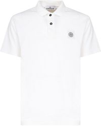 Stone Island - Short-Sleeved Polo Shirt With Compass Patch - Lyst