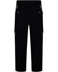 Balmain - Cargo Pants With Logo Plate - Lyst