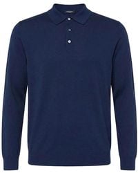 Drumohr - Long Sleeve Logo Polo - Lyst