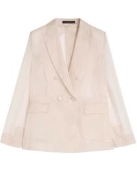 Max Mara - Silk Organza Slogan Jacket - Lyst