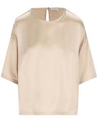 Brunello Cucinelli - Silk Elastan Blouse - Lyst