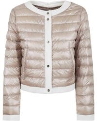 Herno - Ultralight Nylon Padded Jacket With Striped Quilting - Lyst