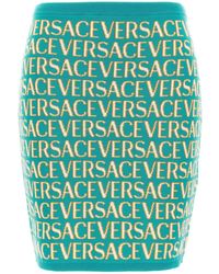 Versace - Logo Allover Caspule La Vacanza Skirt - Lyst