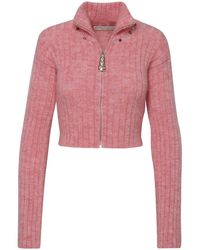 Alessandra Rich - Pink Virgin Wool Blend Sweater - Lyst