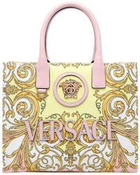 Versace - Small La Medusa Printed Shopping Bag - Lyst