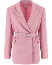 Nude - Belt Blazer - Lyst