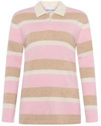 EMERSON RENALDI - Polo-Neck Striped Sweater - Lyst