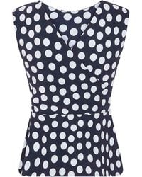 La Petite Robe Di Chiara Boni - "Oliwia" Print Slim Jersey Top - Lyst