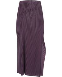 Issey Miyake - Pleated On Pleats Long Skirt - Lyst