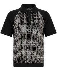 Balmain - Pb Monogram Polo - Lyst
