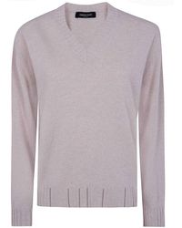 Fabiana Filippi - V Neck Sweater With Embrodery - Lyst