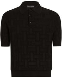 Dolce & Gabbana - Polo Con Logo En Jacquard - Lyst