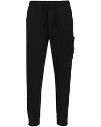 Stone Island - Fleece Jogger Pants - Lyst