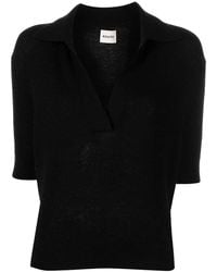 KHAITE - Shrunken Cashmere Polo Shirt - Lyst