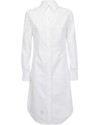 Thom Browne - Cotton Knee Length Shirt Dress - Lyst