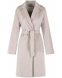 Max Mara - Aceri Sand Cachemire Wrap Coat - Lyst