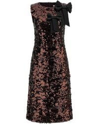Ganni - Velvet Sequins Straight Midi Dress - Lyst