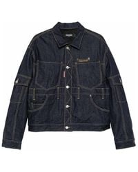 DSquared² - Cargo Denim Jacket - Lyst