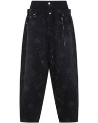 MASTERMIND WORLD - Aloha Wide Fit Jeans - Lyst