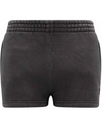 T By Alexander Wang - Essential Terry Shorts With Logo - Lyst