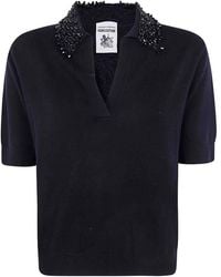 Semicouture - Margy Short Sleeves Polo Neck - Lyst