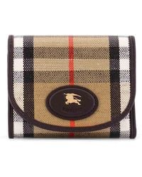Burberry - Highlands Compact Wallet With Leather Inserts - Lyst