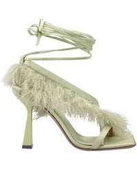 Sebastian Milano - Feather Wrap Sandals - Lyst